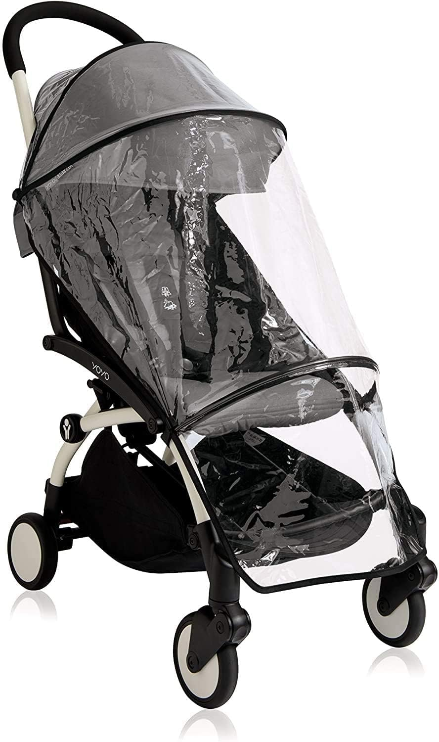Clear Stroller Rain Cover, Universal Travel Weather Shield Breathable Baby Stroller Rain Cover for Windproof, Waterproof, Protect from Sun Dust Snow. Raincover to Fit Babyzen Yoyo and Yoyo + Will Fit 6Months + Seat image number 1
