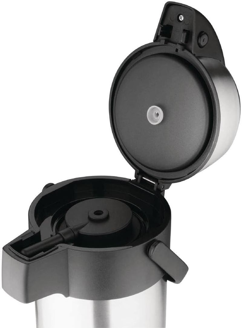 Olympia DP127 Pump Action Stainless Steel Double Wall Airpot, 3 Litre Capacity image number 4