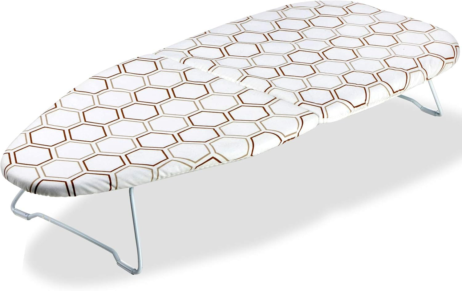 Sheechung Small Tabletop Ironing Board - Heavy Duty Ironing Board with Mesh Metal Base & 100% Cotton Cover,Hook for Hanging,Portable Folding Mini Iron Board for Sewing, Craft Room, Household, Dorm image number 1