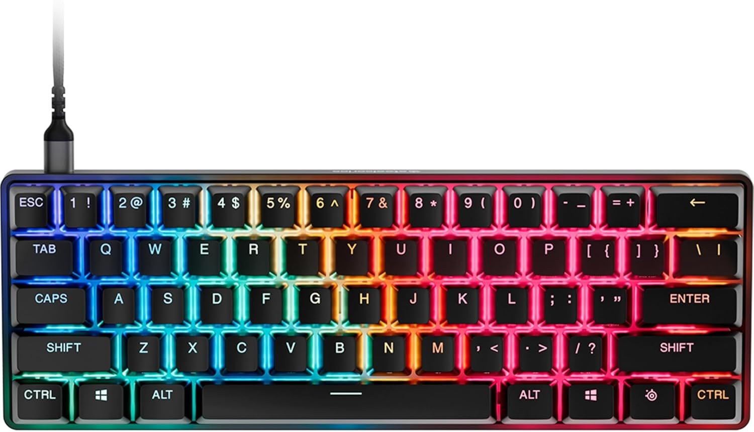 Steelseries Apex Pro Mini Gen 3 with Omnipoint 3.0 Hypermagnetic Switch - Adjustable Actuation - Rapid Trigger - Game Presets - Protection Mode - Rapid Tap/Socd - RGB -PBT Keycaps - DE QWERTZ image number 6