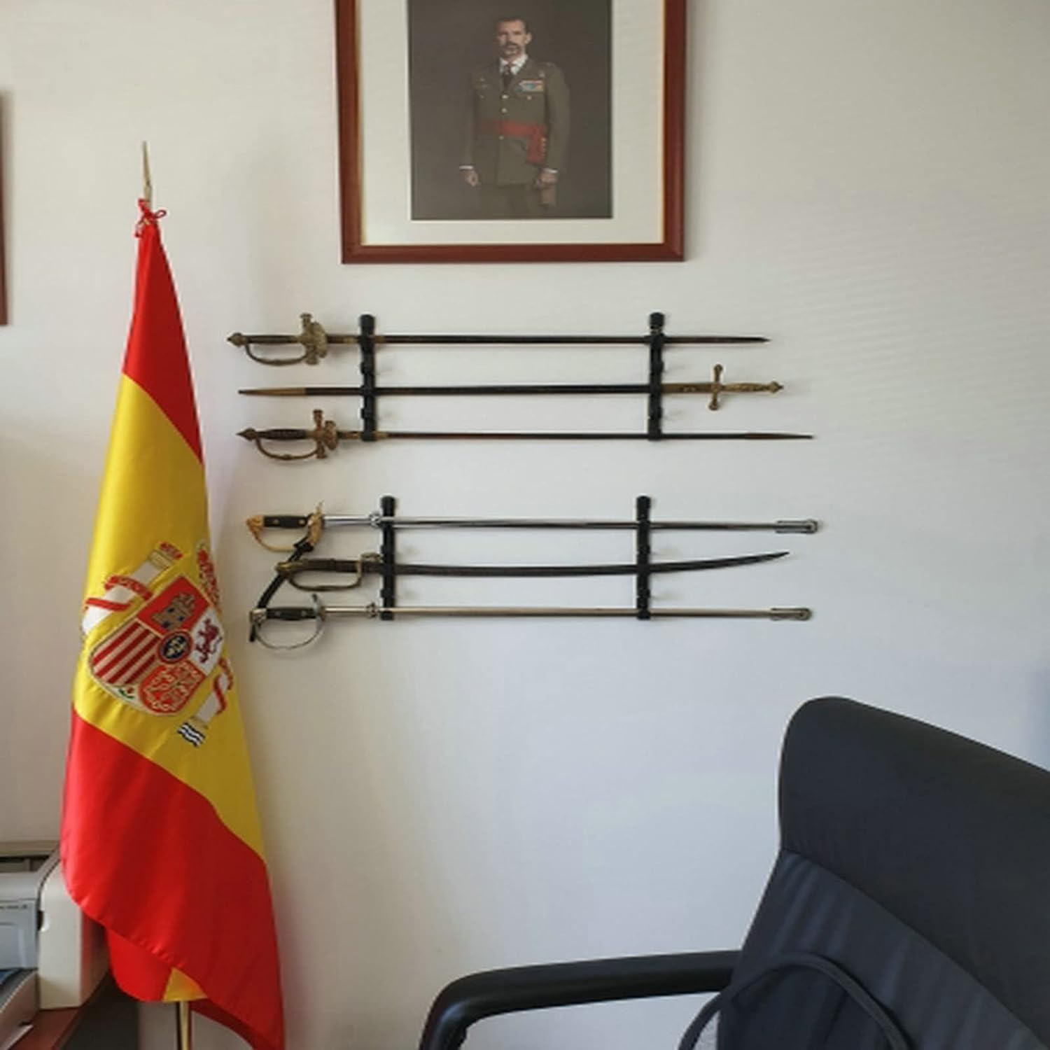 1Pair Fishing Rod Storage Rack, Horizontal Wall Mount Fishing Pole Holder Storage Organizer for Garage & Cabin & Basement - Holds up to 5 Rod - Easy to Install Hardware Included. image number 1