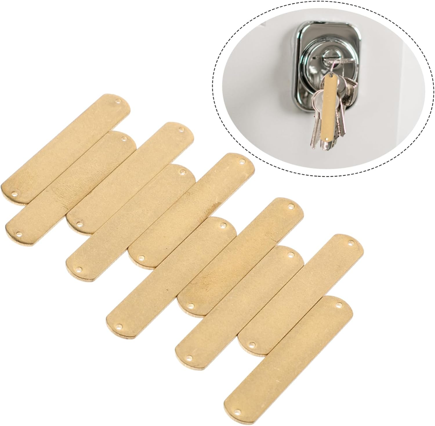 PLAFOPE 10Pcs Tags Elegant Shape Multi-Functional Keychain Luggage Tags Portable image number 4