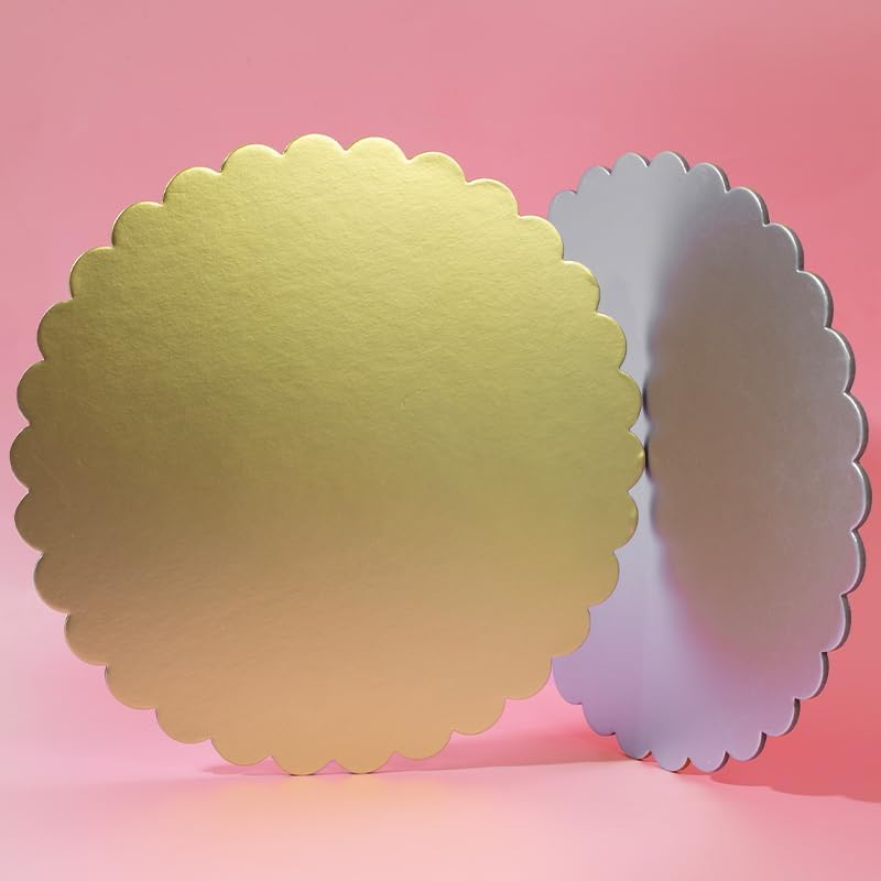 Papyrus Scalloped Cake Board, Gold, 10-Inch Board Diameter image number 4