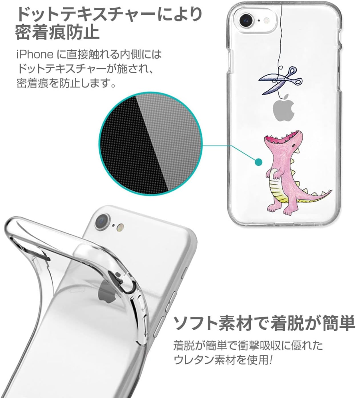 AKAN Ak18887I9 Iphone SE (3Rd Generation/2022) Case, Soft, Clear Case, Iphone Cover, Drop Prevention, with Strap Hole, Wireless Charging, 4.7 Inch Iphone SE (2Nd Generation), Green image number 5