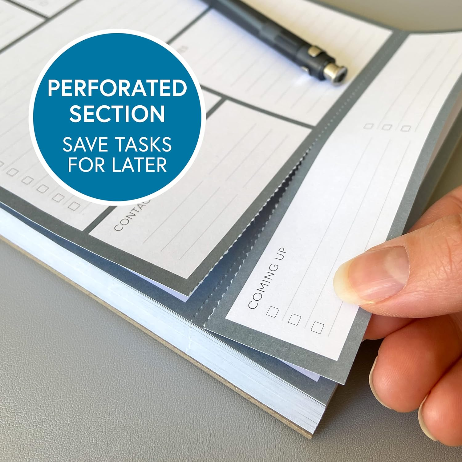 Daily Planner Desk Pad Tear off by Clear Mind Concepts &ndash; 100 Sheets 120Gsm Paper Undated for Home, Work, Office, Study, Productivity, Planning and Organising (A5) image number 3