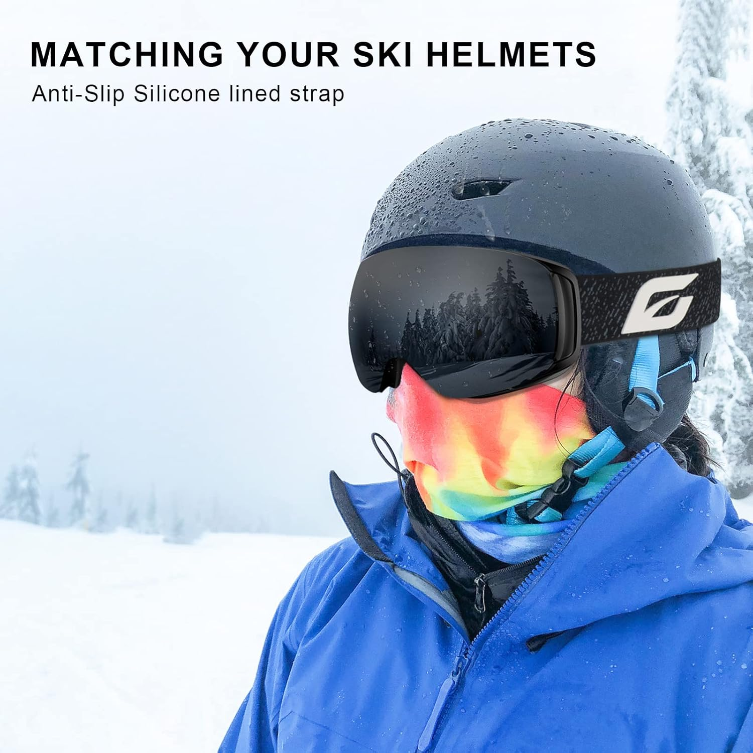 Emsina A1 Ski Goggles Men Women. Anti-Fog/Scratch 100% Uv400-Magnetic Lens-Snowboard Snow Goggles Men Women Adult & Junior image number 3