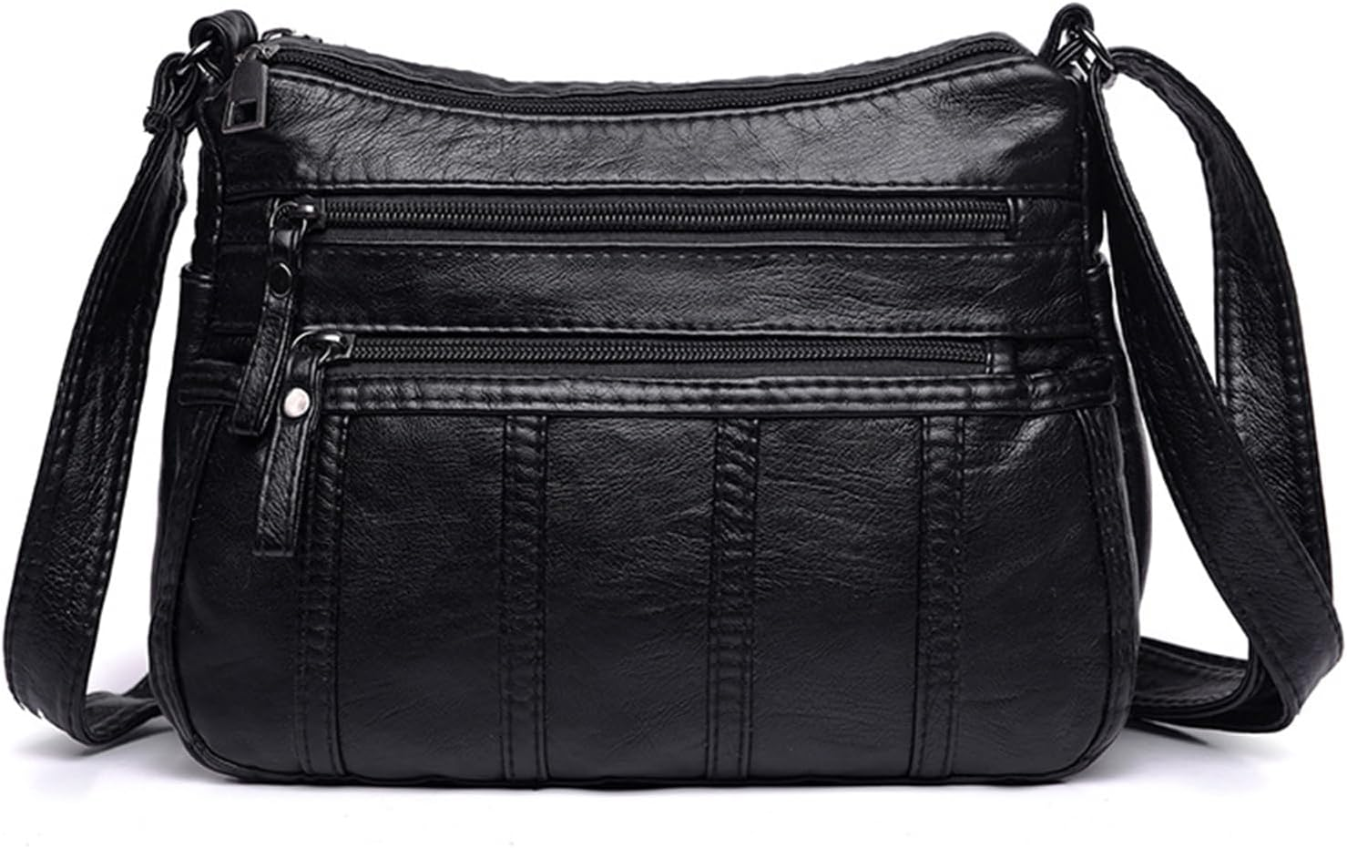 WITERY Small Crossboby Shoulder Bag for Women - Soft PU Leather Multi-Pocket Shoulder Handbags Pocketbooks Medium Purses