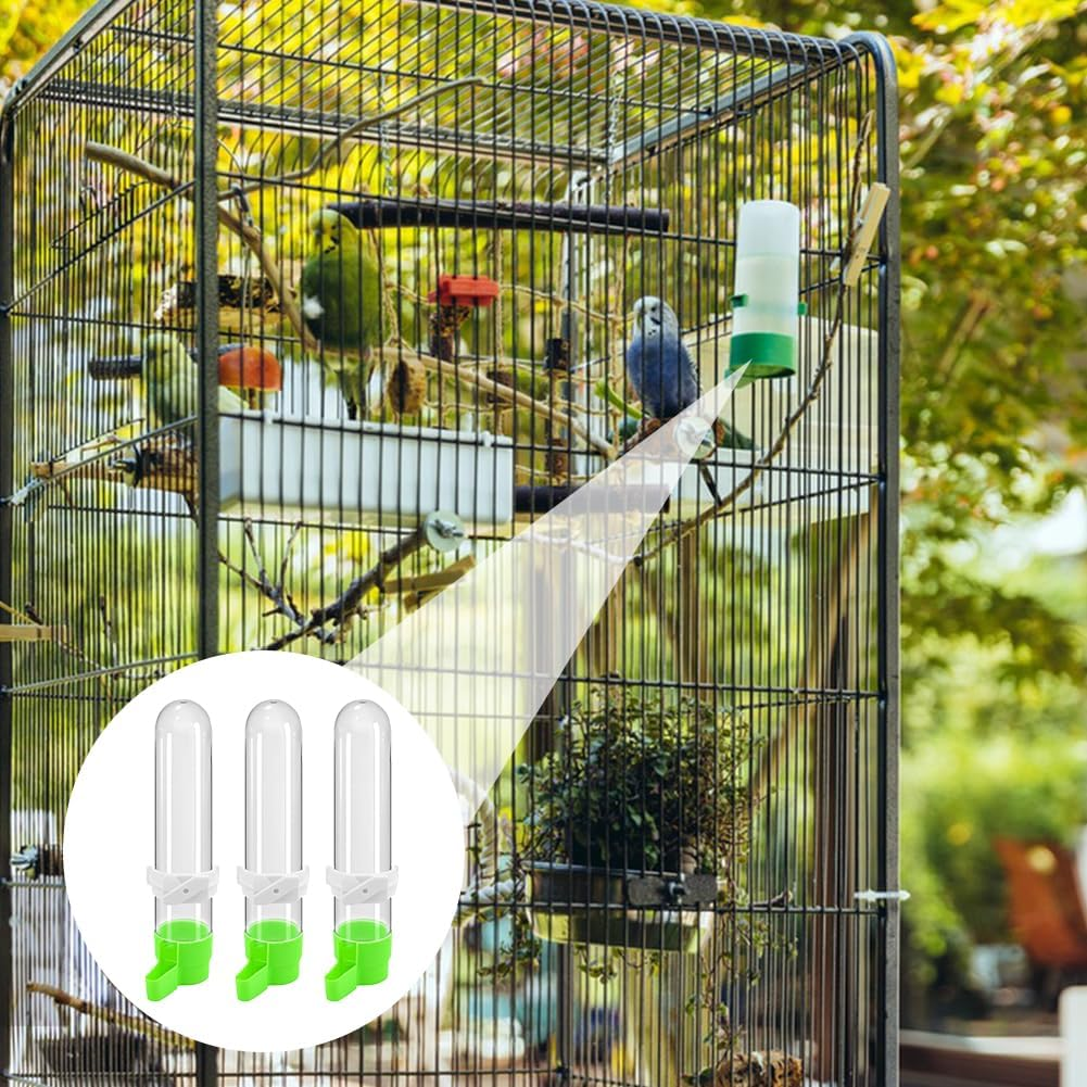 3 Pieces Bird Water Dispenser, Bird Feeder Drinker for Cage, Bird Feeder for Birds, Parrots, Drinkers, Birds, Automatic Water Dispenser, Drinkers & Accessories for Birds, for Ornamental Birds, image number 6