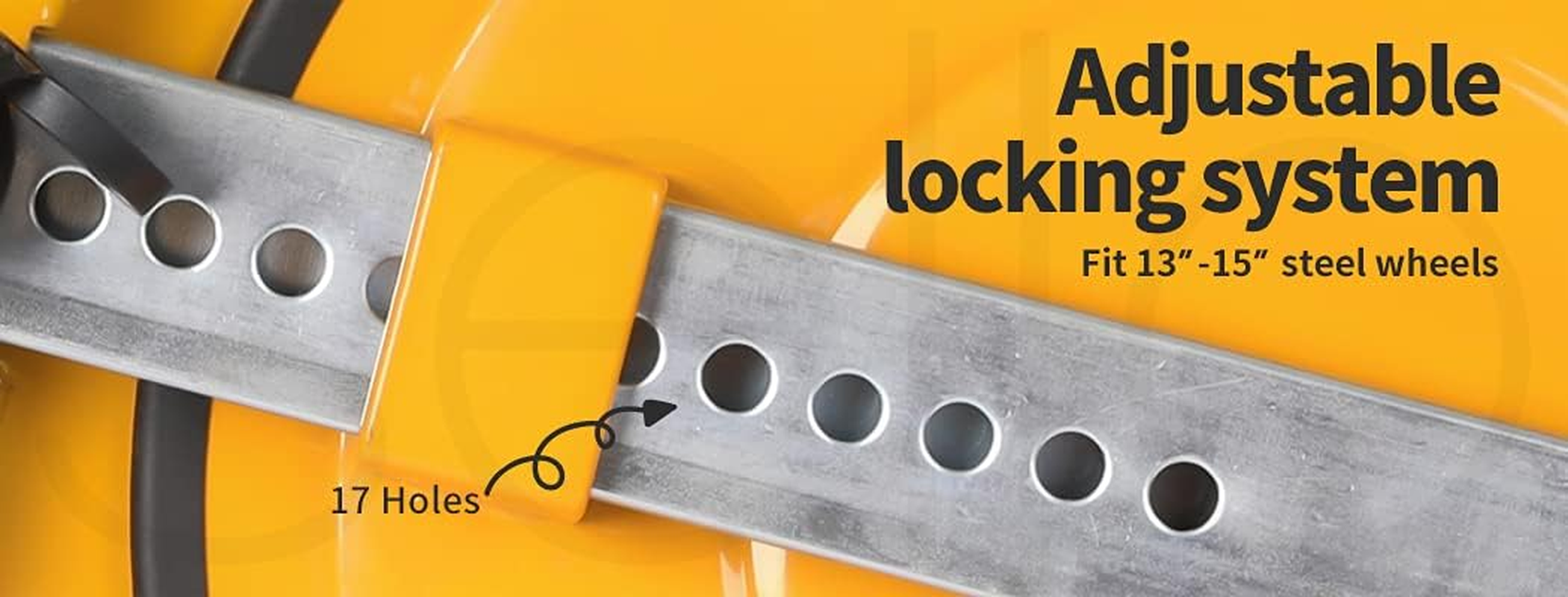 Traderight Wheel Defender Lock Clamp for Car Caravan Trailer,Anti-Theft Clamp Lock with Security Keys,Suits Heavy Duty 13''-15'' Wheels