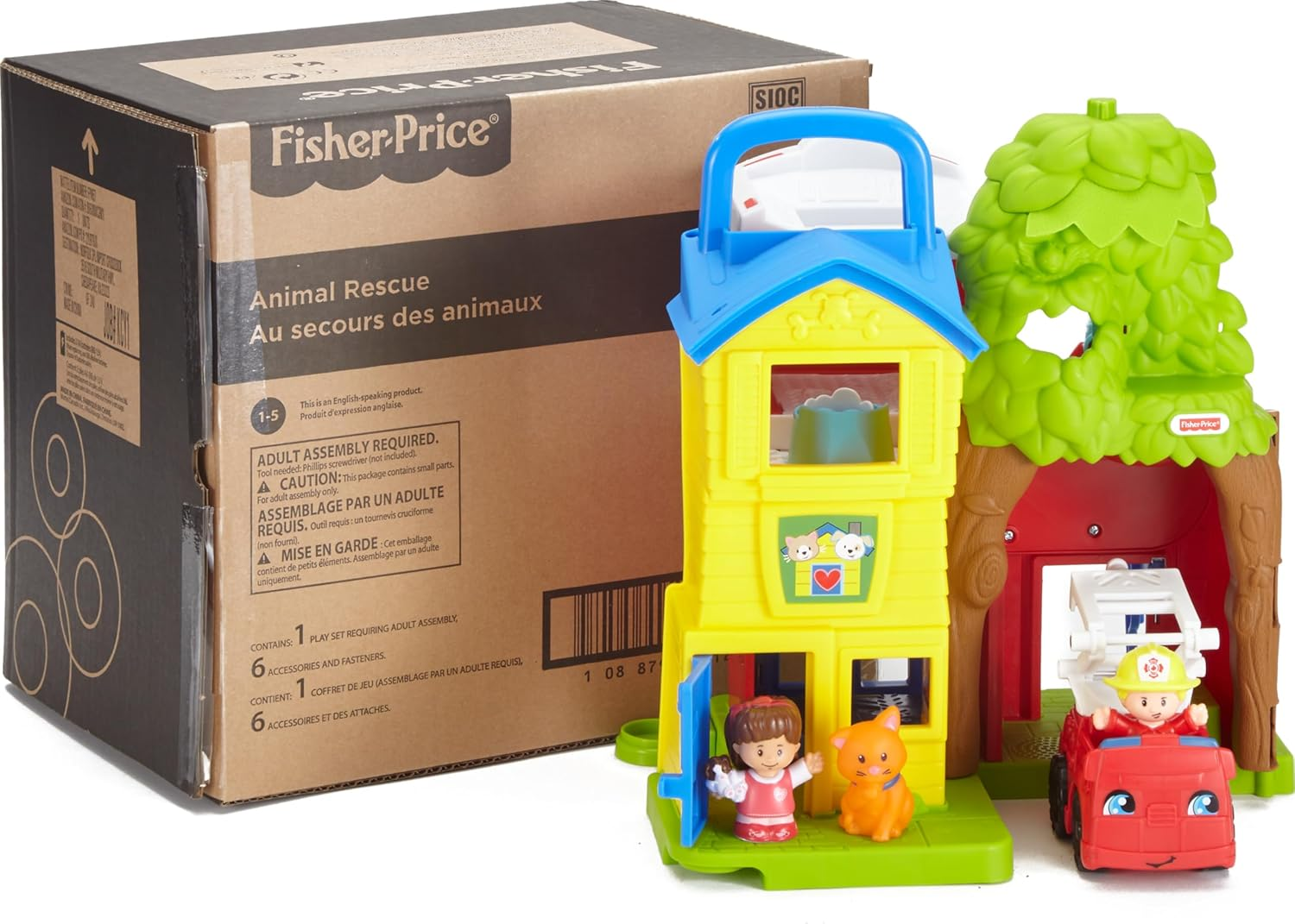 Fisher-Price Little People Toddler Toy Animal Rescue Playset with Lights Sounds Figures & Vehicles for Pretend Play Kids Ages 1+ Years​ image number 5