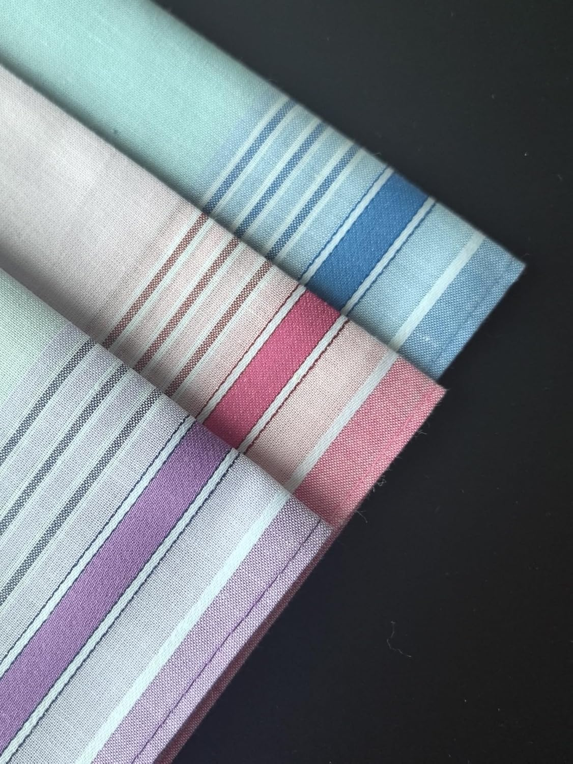 10Pack Quality Women Handkerchiefs | 100% Cotton Classic Large Handkerchiefs | Multicolor Striped and Plaid Vintage Pocket Squares | Suitable for Daily Use and Gifts