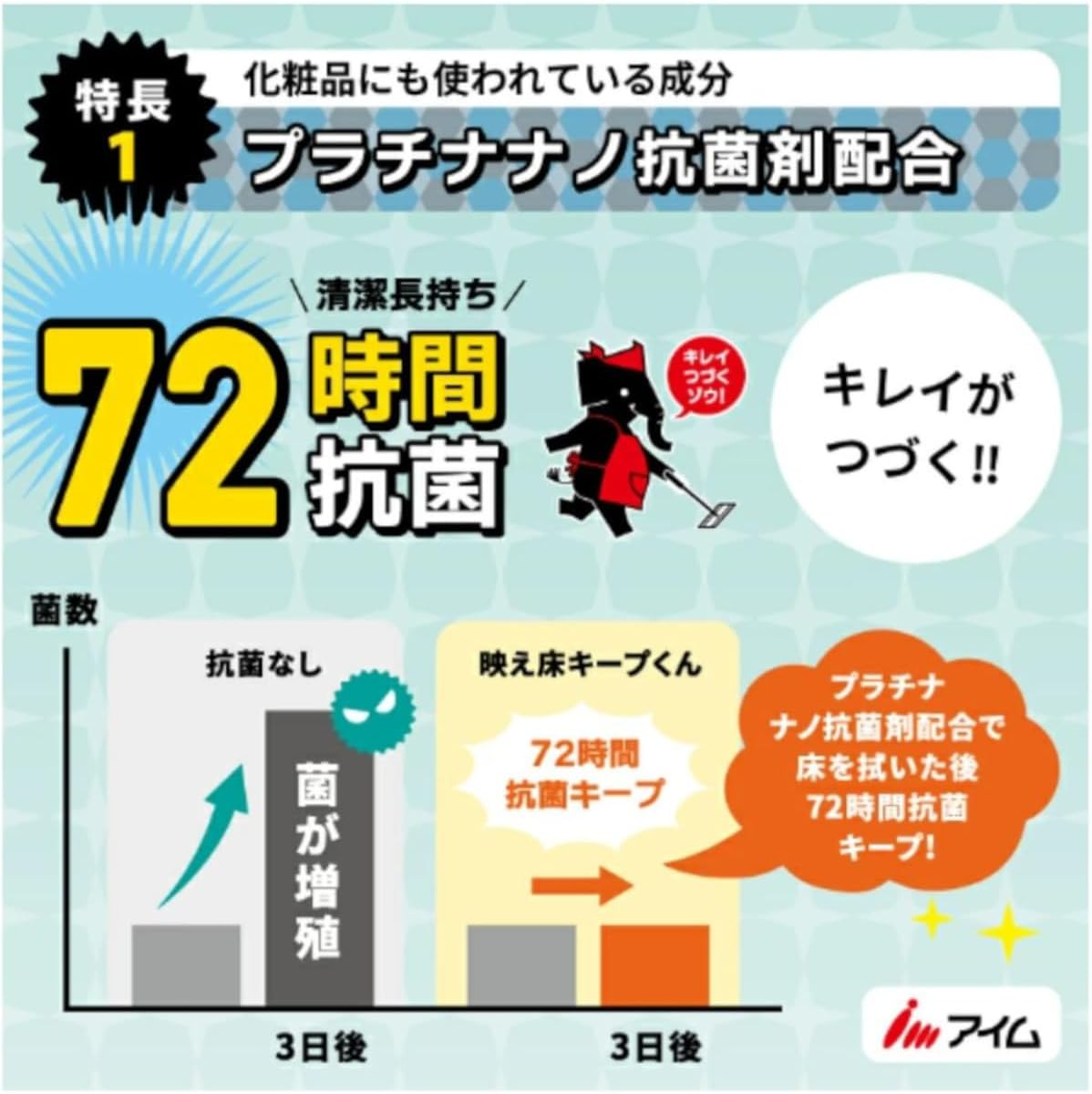 Im Soujikko Flooring Wet Sheets, 20 Sheets, Thick, Platinum Nano Antibacterial, 72 Hours Antibacterial, Alkaline Electrolyzed Water image number 6