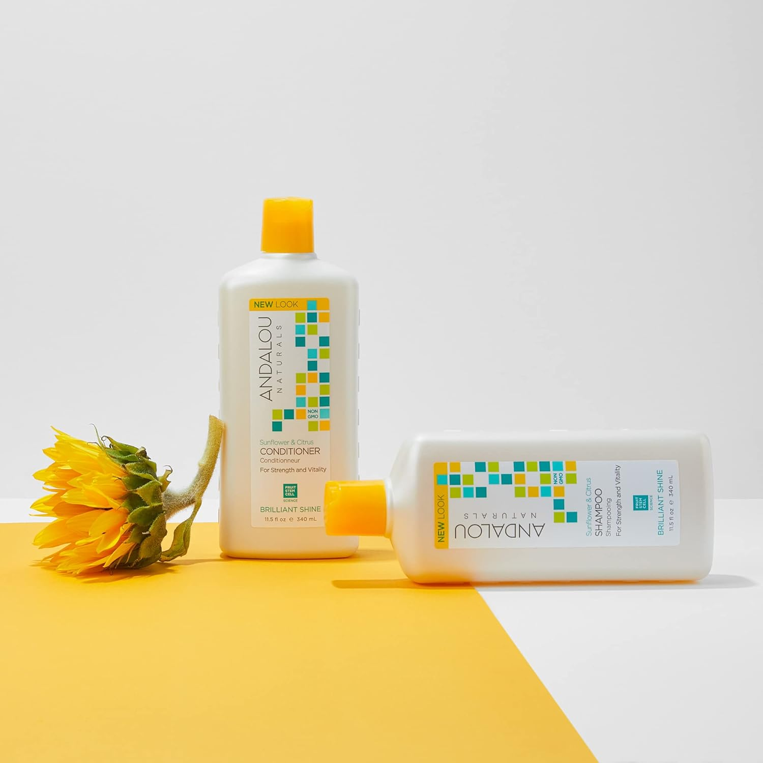 Andalou Naturals Sunflower & Citrus Brilliant Shine Shampoo, 11.5 Ounce image number 1