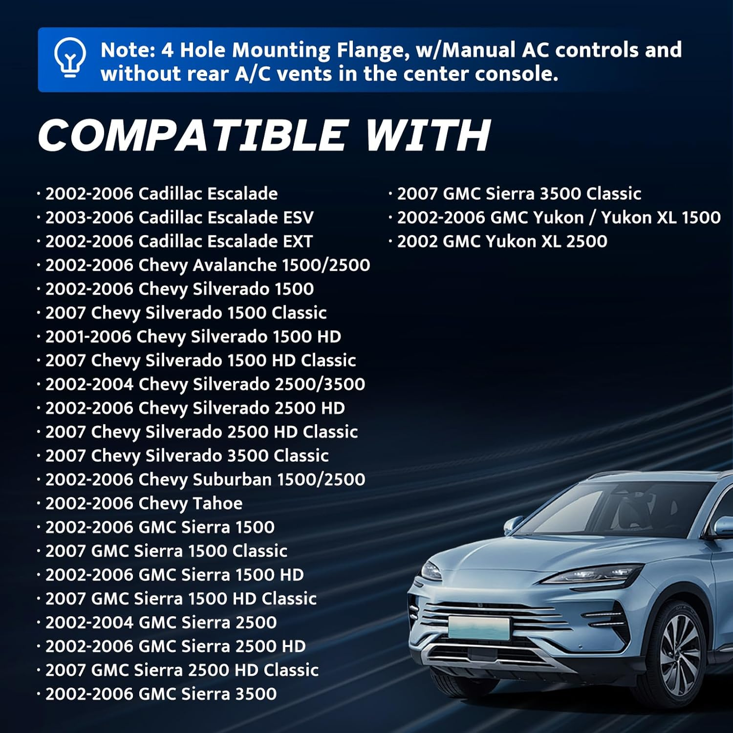 Front AC Blower Motor Resistor HVAC Heater A/C Kit for Chevy Silverado 1500 2500 Tahoe Avalanche Suburban, GMC Sierra Yukon XL, Cadillac Escalade, 2002 2003 2004 2005 2006, 15-81086 89019088 RU571 image number 6