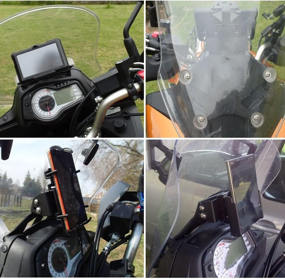 Motorcycle Navigation Bracket Motorcycle Accessories Navigation Bracket for Suzuki for V-Strom 650 for V-Strom 650 XT 2012 2013 2014 2015 2016 Phone Mount (Color : Bracket) image number 2