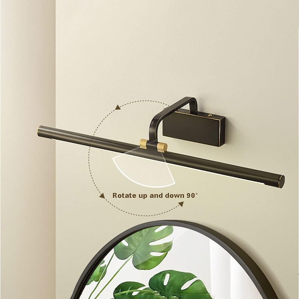 Modern Linear Bathroom Light Fixture, Adjustable Vanity Lamp Long Shade Makeup Mirror Front Light, LED Neutral White Vanity Wall Sconce Lighting Fittings for Powder Room XXZ image number 5