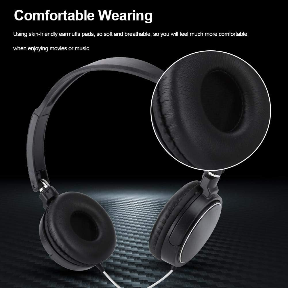 Lazmin over Ear Headphone, Foldable Compact Wired Headset Stereo Hifi Music Headphone Support TF Card, FM Automatic Search, EQ Sound Switching Function image number 6