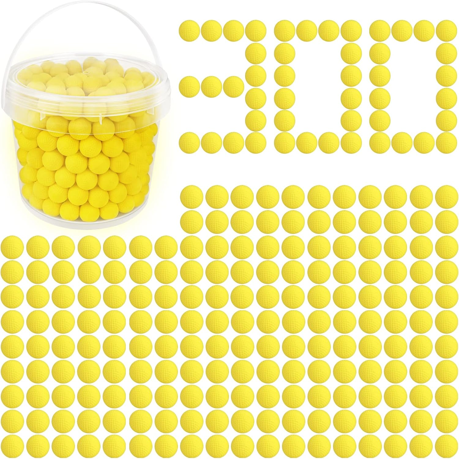 Yellow Refill Balls Ammo Compatible with Nerf Rival Gun, Tioplior Foam Bullet Ball Replacement Refill Pack Fit for Nerf Rival(Hir, High-Impact Rounds image number 3