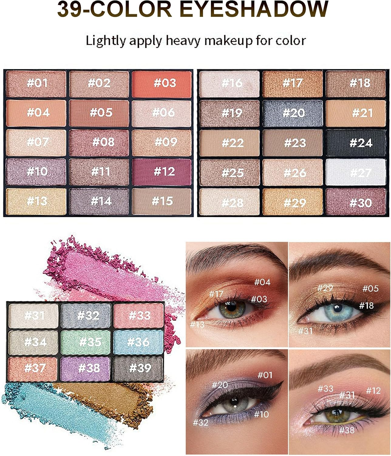 Hoorayeah All in One Makeup Kit - Makeup Sets for Women - Makeup Gift Set Include Eyeshadow Palette Lipstick Blush Concealer Face Powder Eyeliner Mascara Brush image number 5