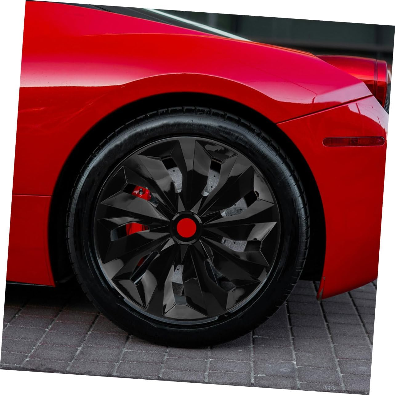 Zerodeko Car 14-Inch Hub Protective Cap Wheel Center Hubcap Decorative Rim Cover Black Universal for Urban and Rural Driving