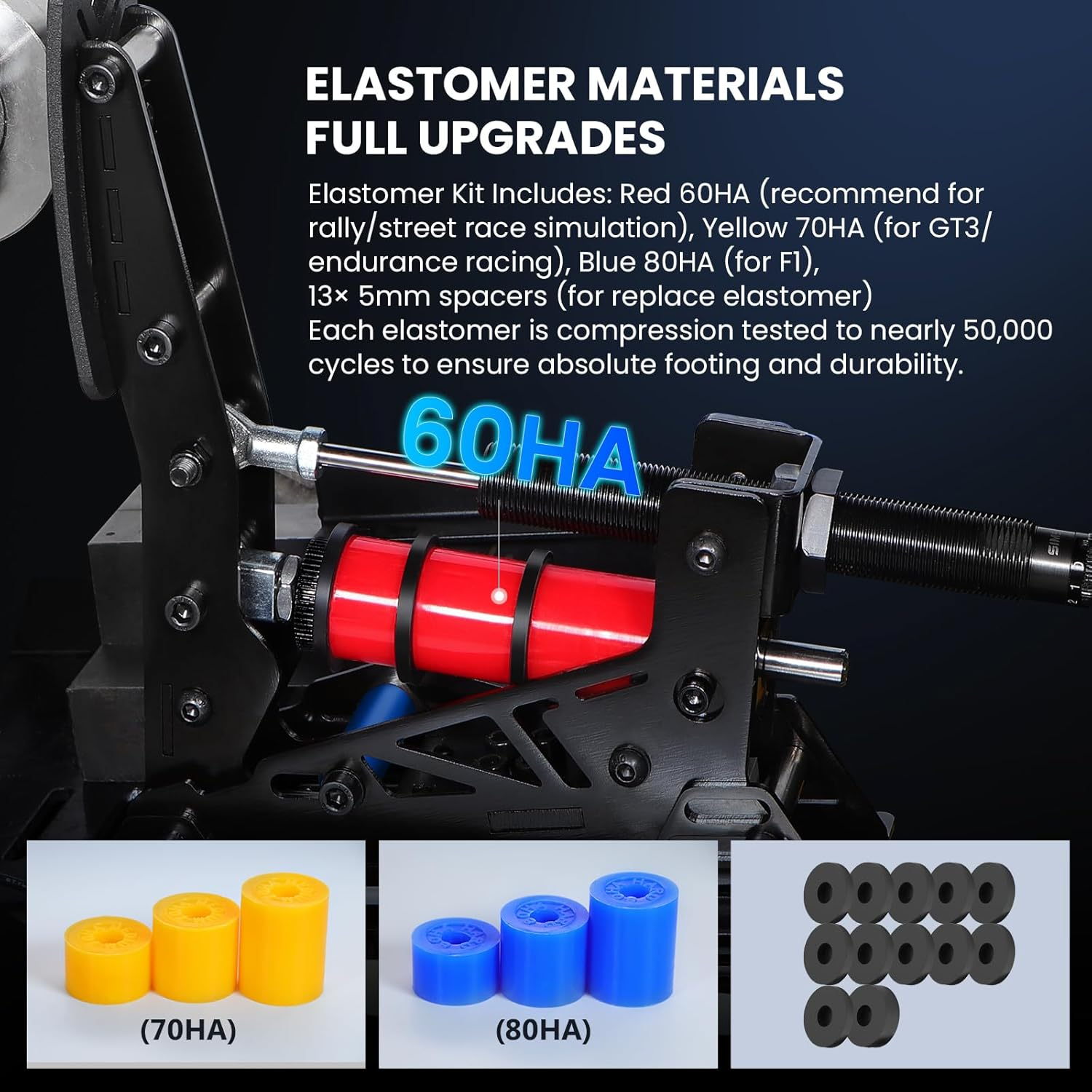 SIMSONN PRO X Ultra Sim Racing Simulator Pedals PC Load Cell HE Hydraulic Pedals Support Haptic Reactor (Pro X Ultra-P3-H3-Plate) - Pro X Ultra-P2-H2 image number 7