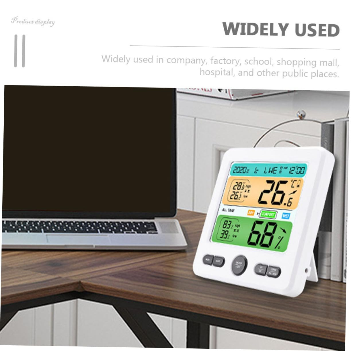 Kisangel Digital Indoor Hygrometer with Temperature Humidity Sensor Compact Household Temperature Monitor for Home Office Greenhouse Use Easy-Read Electronic Thermometer for Accurate image number 1