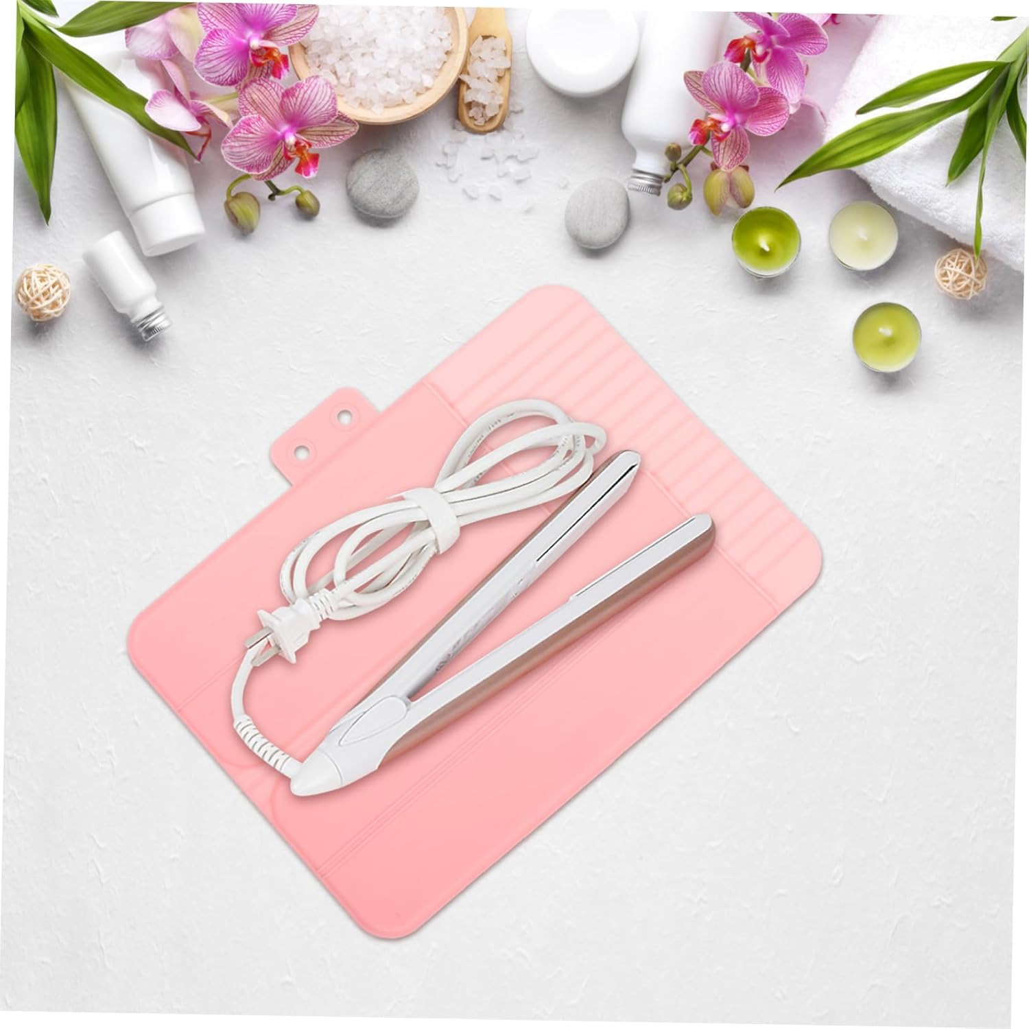 Silicone Travel Curling Iron Holder Heat-Resistant Pouch for Hair Styling Tools Compact Design for Easy Storage Go Use for Curling Wands and Straighteners image number 2