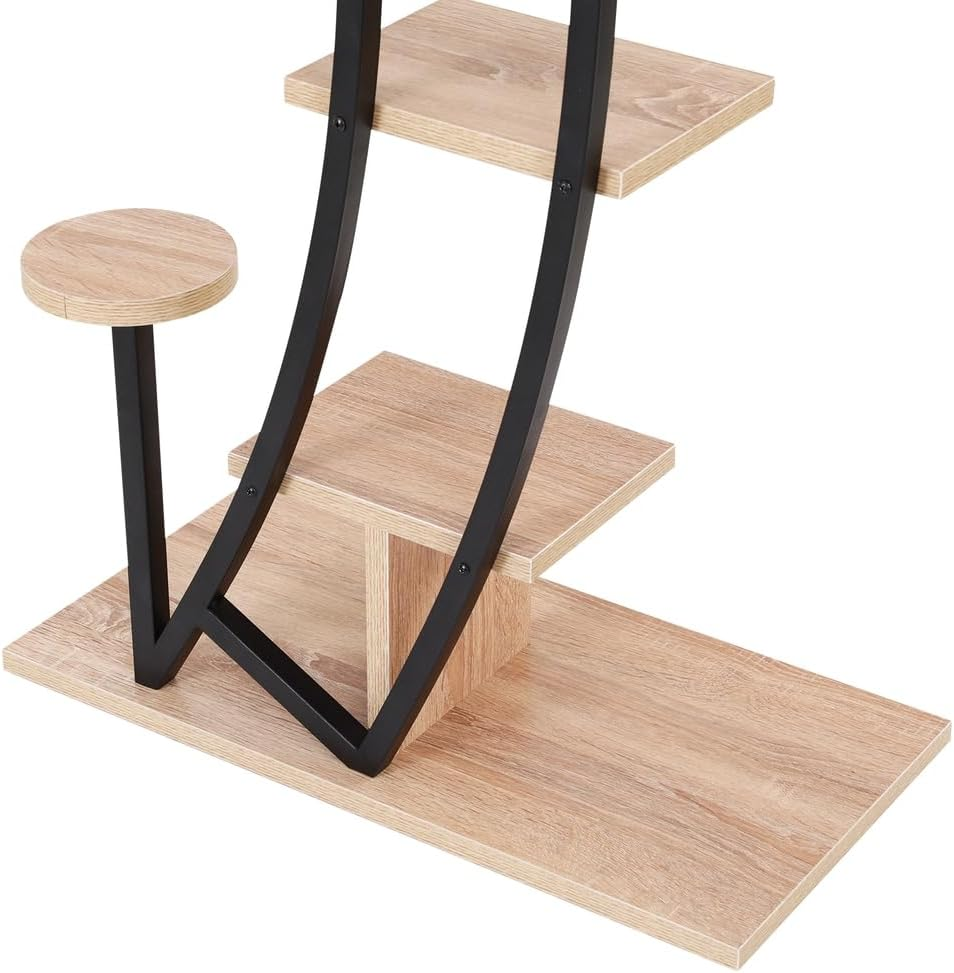 Artiss Plant Stand 6 Tier Metal Half Moon Shape Ladder Flower Pots Corner Shelf