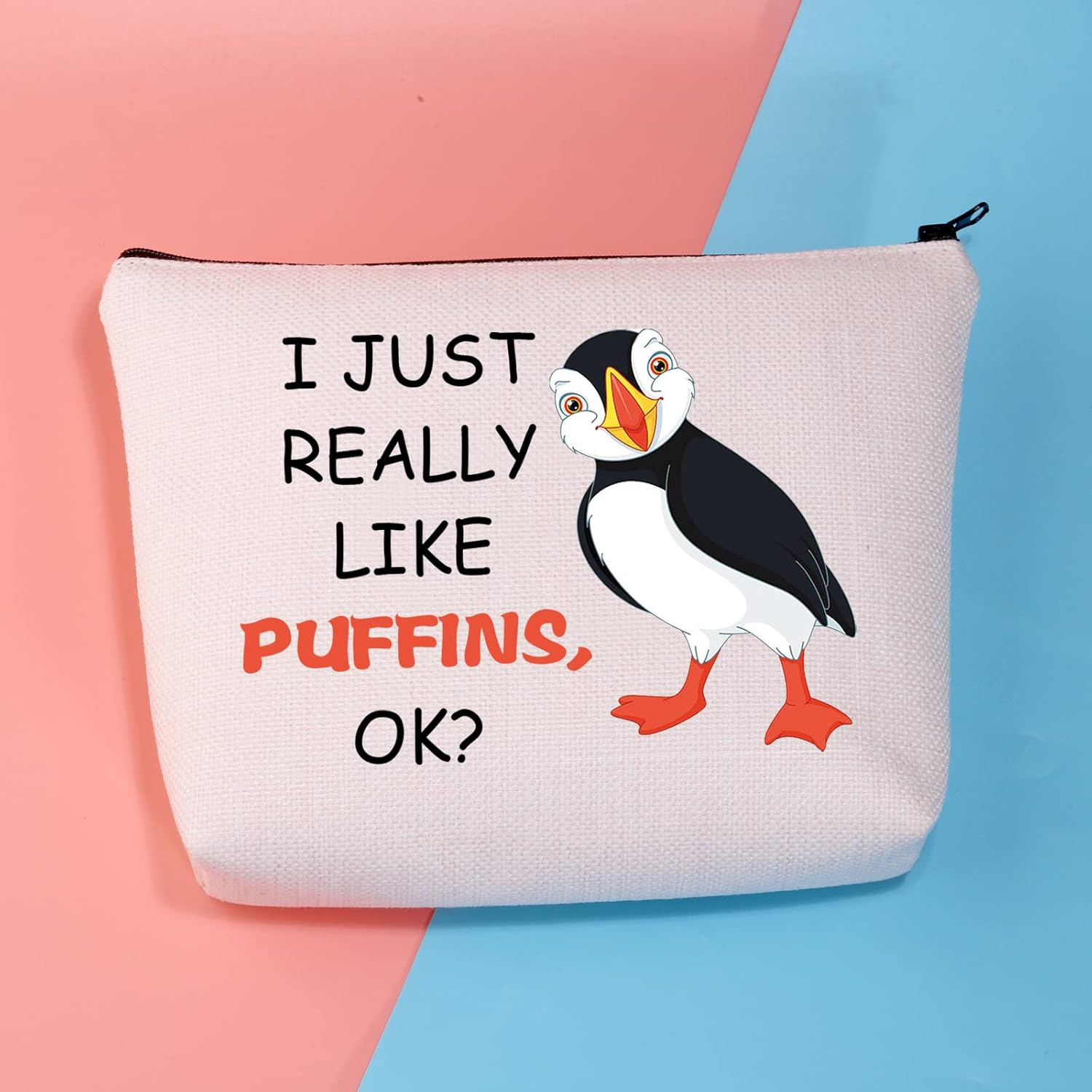 BDPWSS Puffins Gifts Puffin Bird Makeup Bag Puffin Bird Lover Gift Seabird Animal Lover Gift Puffin Bird Makeup Case I Just Really like Puffins, Just like Puffins