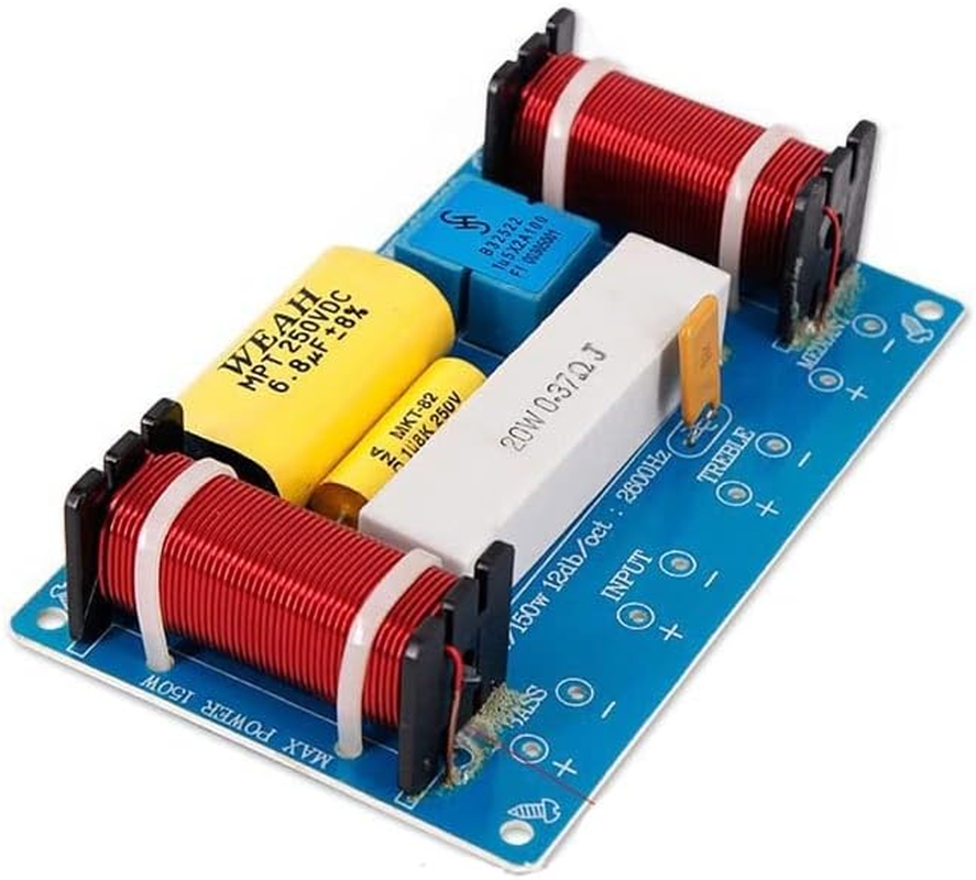 HOOCI 2PCS 150W 3Way Audio Hifi Filter Circuit Board Stereo Speaker Crossover Filters Treble/Alto/Bass 3 Unit Frequency Dividers image number 1