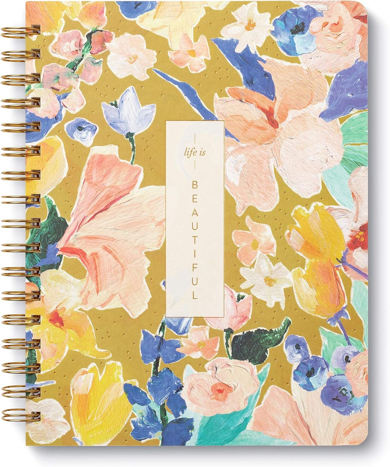 Compendium Spiral Notebook - Life Is Beautiful &mdash; a Designer Spiral Notebook with 192 Lined Pages, College Ruled, 7.25&rdquo;W X 9.25&rdquo;H