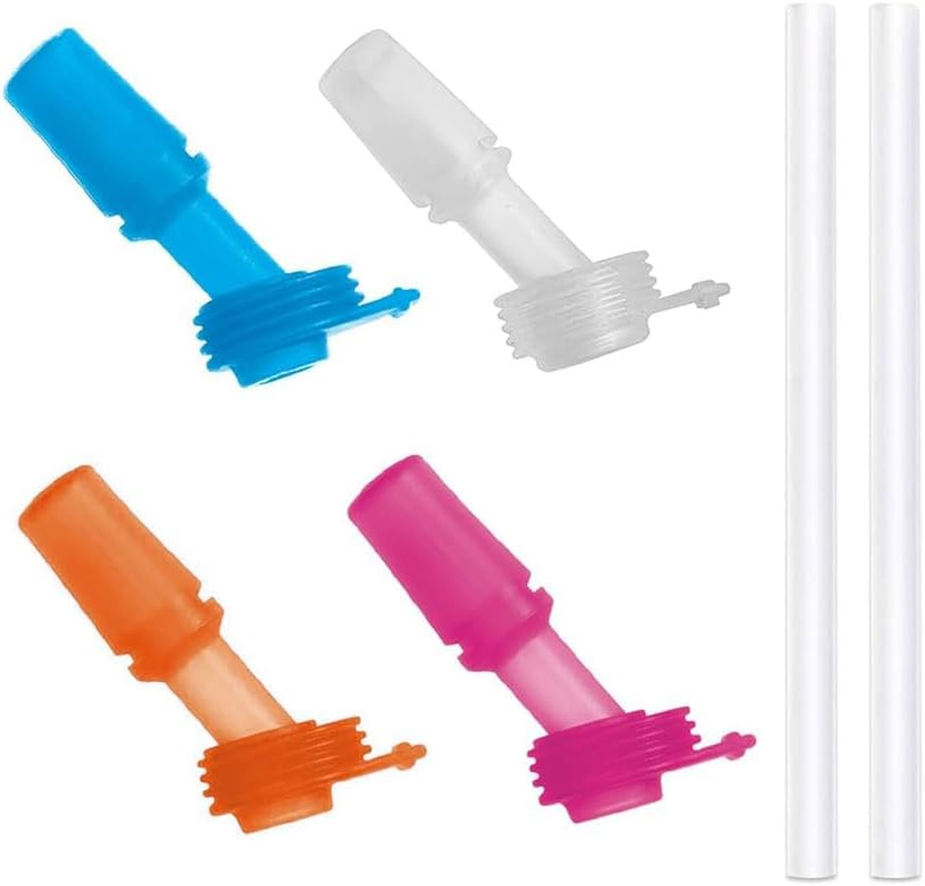 4 Pack Replacement Bite Valves and 2 Pack Straws for Camelbak Eddy Kids Bottle - Durable and Bpa-Free image number 2