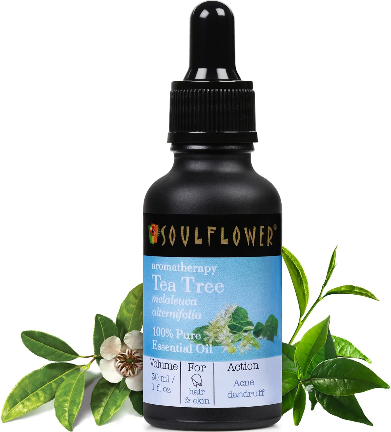 Soulflower Organic Tea Tree Essential Oil, Helps in Dandruff and Acne - 100% Pure, Natural, Organic, Cruelty-Free, Undiluted - 1 Fl Oz / 30Ml image number 6