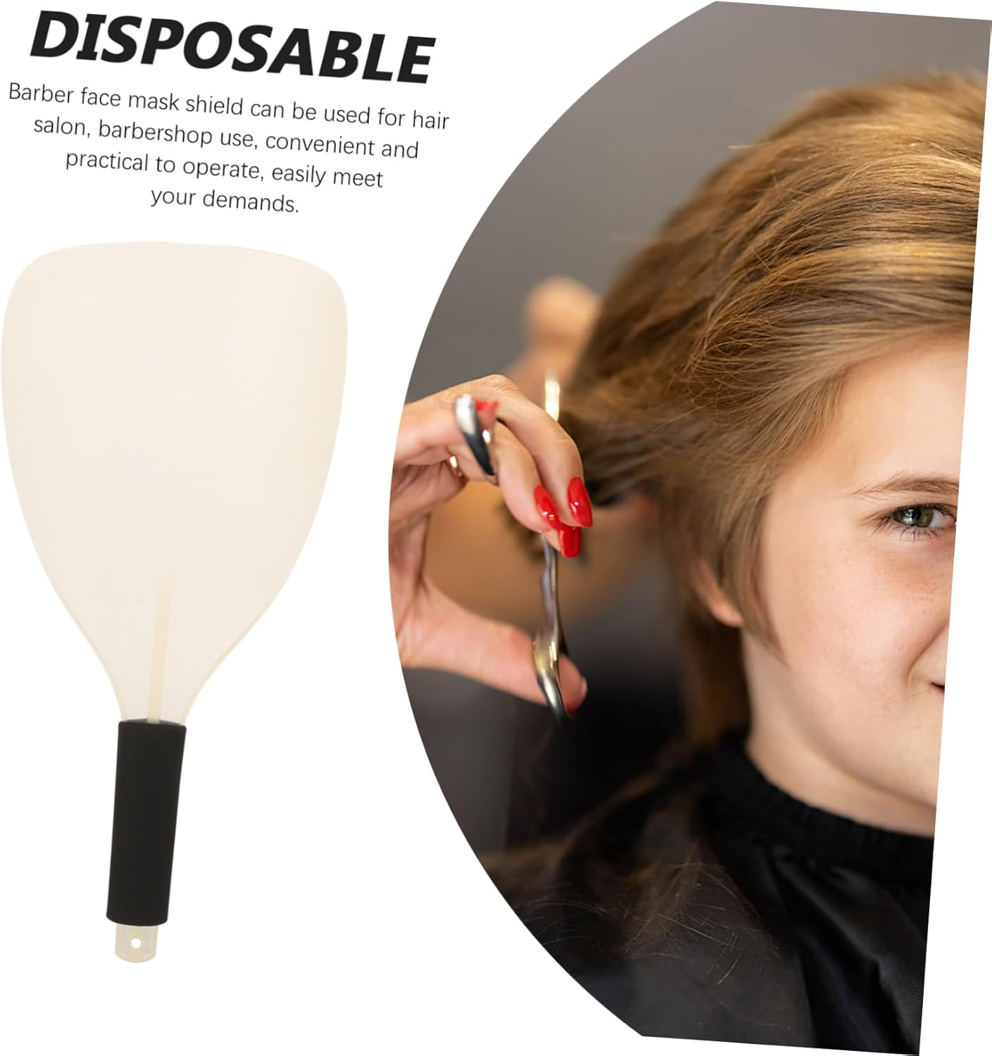 SOESFOUFU Barber Haircut Face Mask Hairspray Face Mask Shield Plastic Cover Hairdressing Tool image number 3