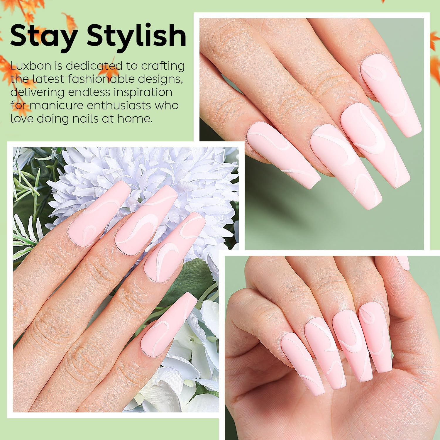 Luxbon 12 Pcs Gel Nail Polish Set - Fall Colour Set Long Lasting Autumn Gel Polish, Uv Led Soak off Nail Art Designs Manicure Kit 013 image number 3