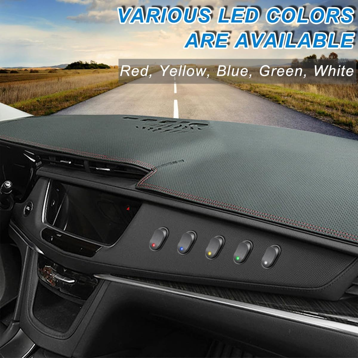 12V 30A Toggle Switch Rocker Switch,Led Lighted Rocker Switch Toggle, 4 Pcs 12V 30A SPST,3 Pin On-Off 4 Colour round Dot Switch12Mm Hole,12V Car Truck RV Rocker Arm Toggle Switch LED Switch Control image number 5