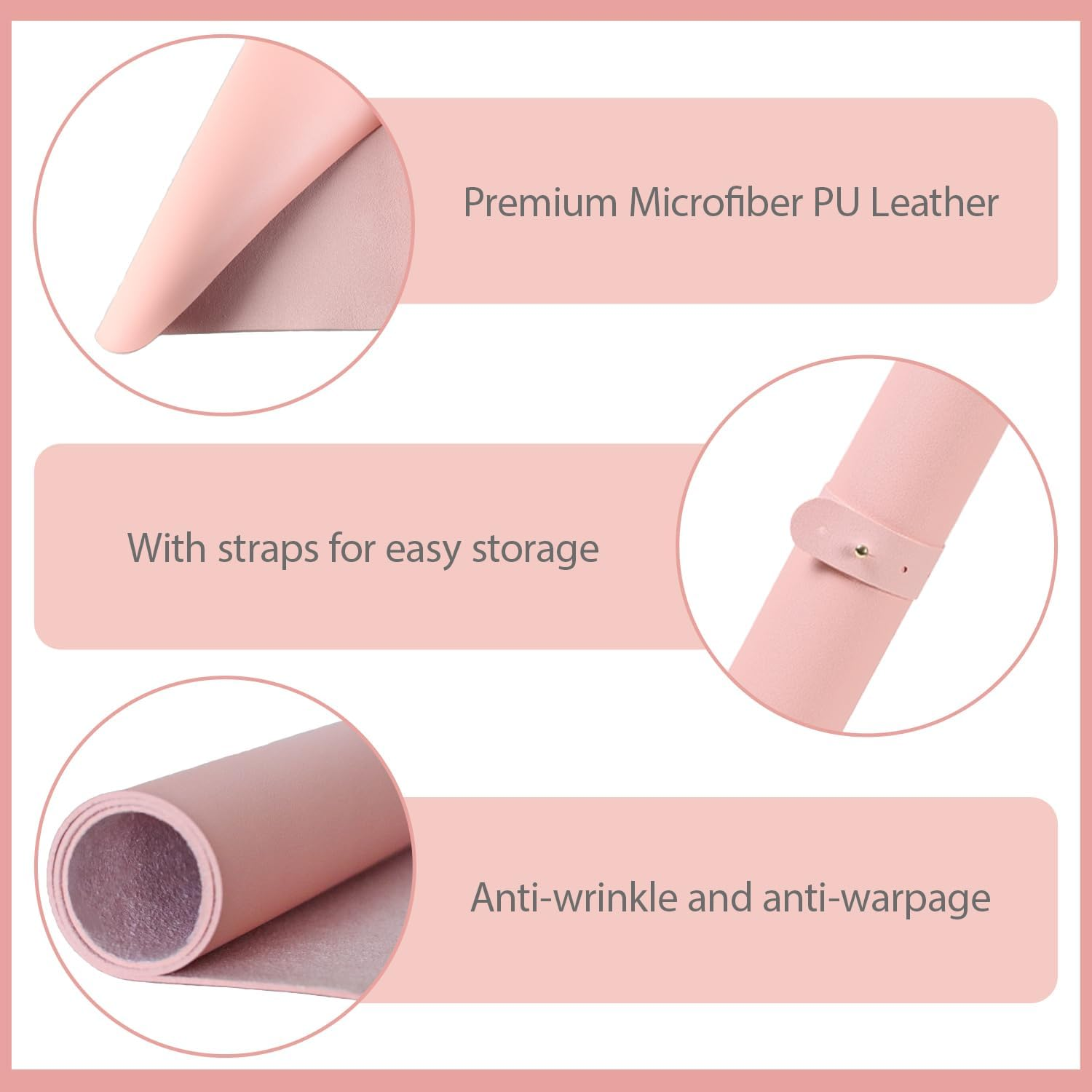 Nail Art Table Mat, Foldable Nail Hand Rest Cushion, Manicure Pad, Soft Microfiber PU Leather Nail Mat, Nail Arm Rest for Acrylic Nails, Nail Table Mat, Desk Pad For image number 5