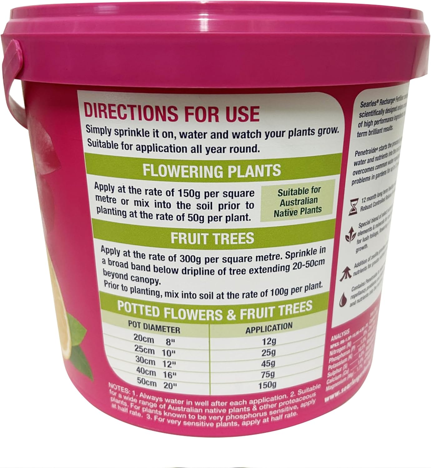 Recharge Controlled Release Fertiliser - Flower & Fruit 4Kg image number 1