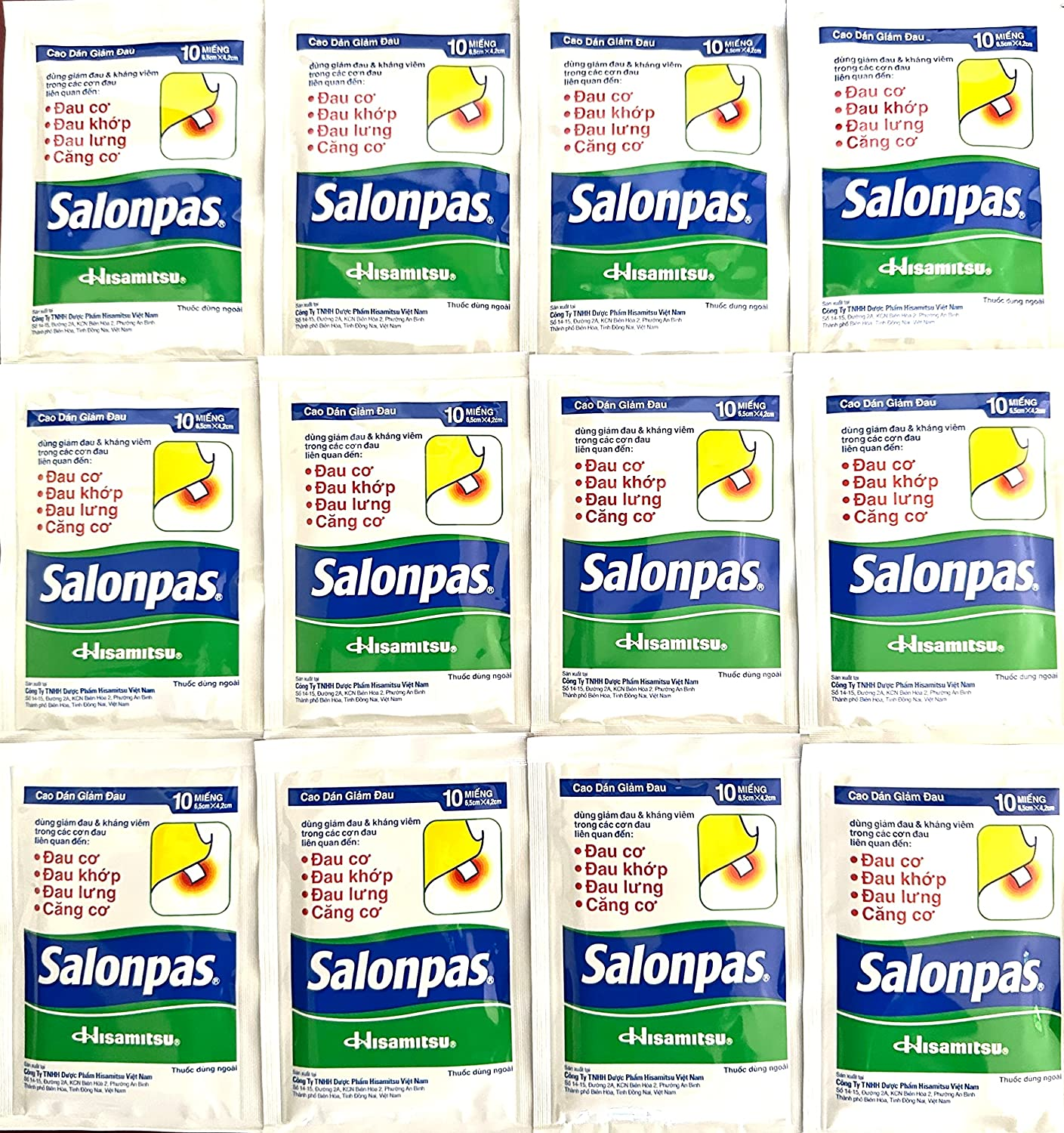 120Pcs/ Hisamitsu Salonpas Pain Patch Herbal Menthol Self Adhesive Medical Pain Relief Patch for Sore Muscles, Arthritis image number 1