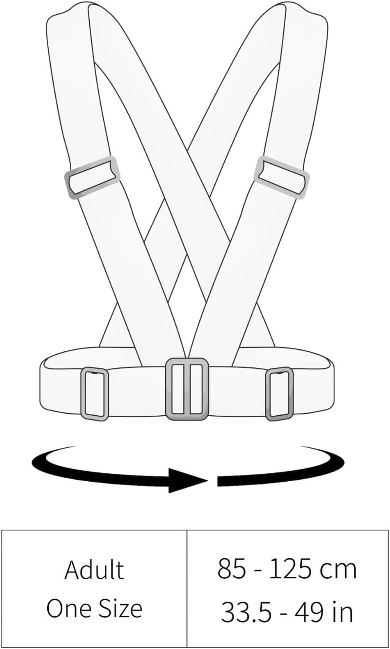 Salzmann Reflective Vest | High Visibility Cross Belt with Adjustable Straps | Ideal for Cycling, Running and Other Outdoor Activities | Made with 3M Scotchlite - Navy image number 4