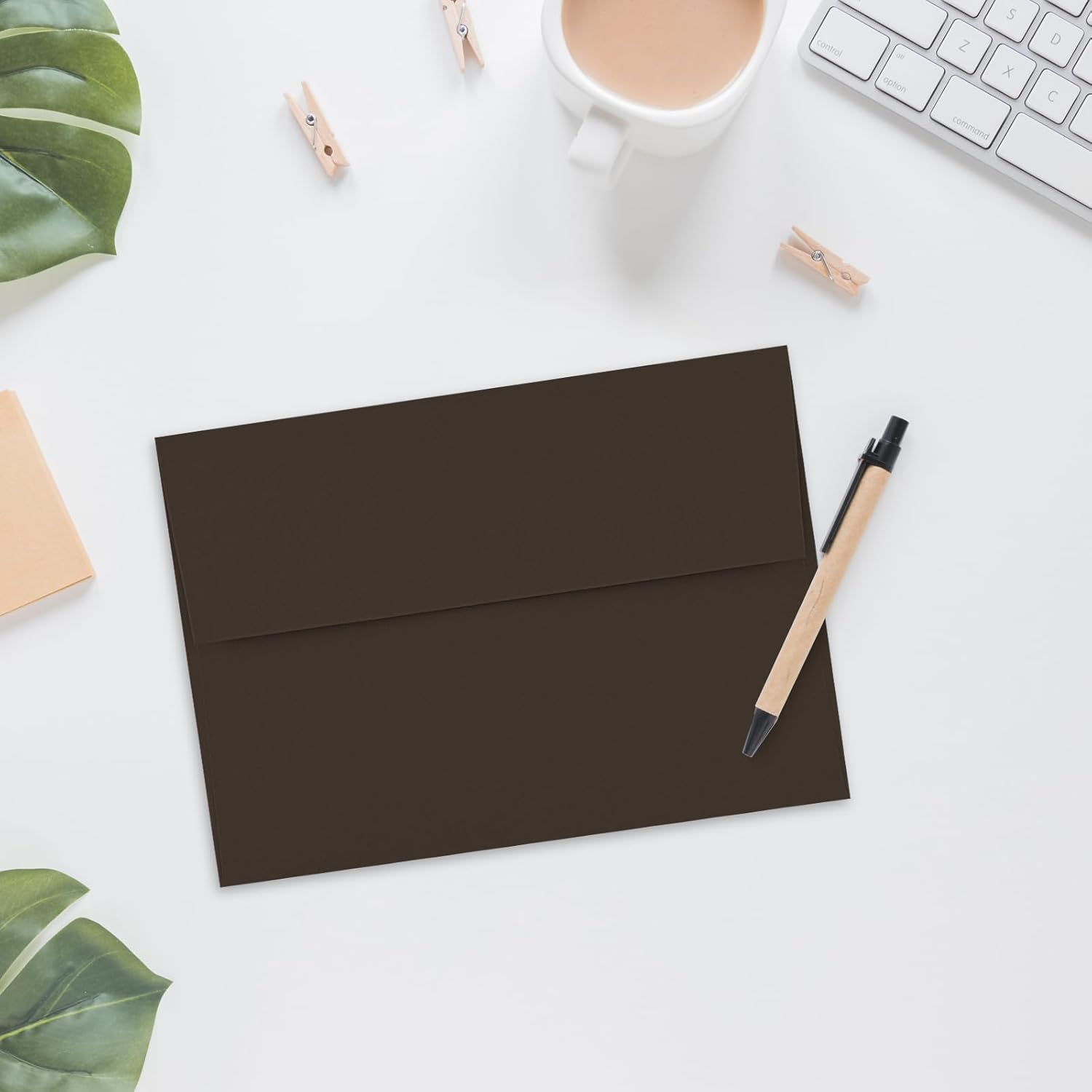 50 Pack A2 Envelopes for Invitations,4.37X5.75 Envelopes,A2 Envelopes Coffee Self Seal,Printable Envelopes for Wedding,Invitation,Baby Shower,Envelopes for 4.37X5.75 Cards image number 6