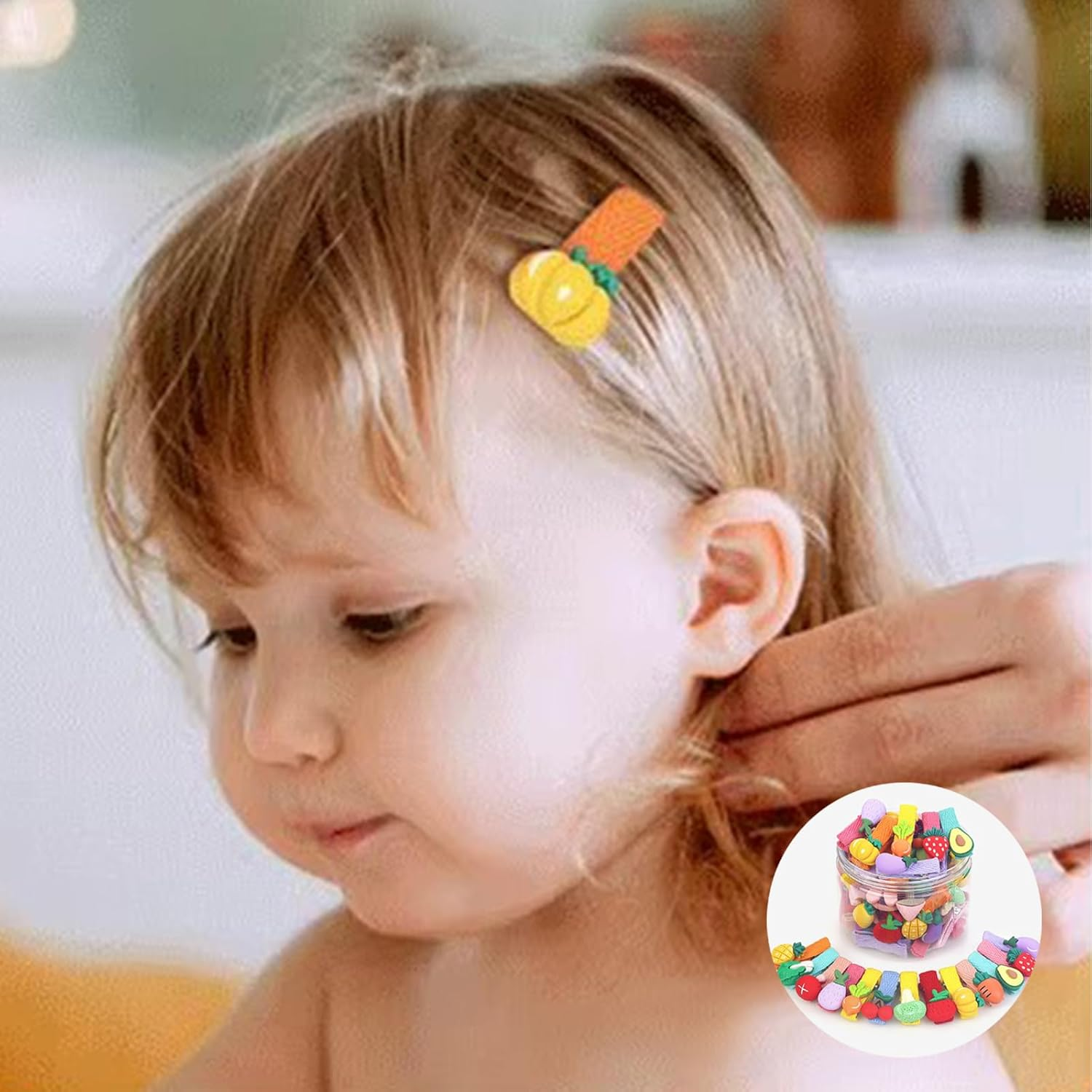 26 Pcs Girls Hair Clips Barrettes,Fruit, Rainbow Hairpin Set, Girl Cartoon Cute Hairpin Cute Hair Accessories