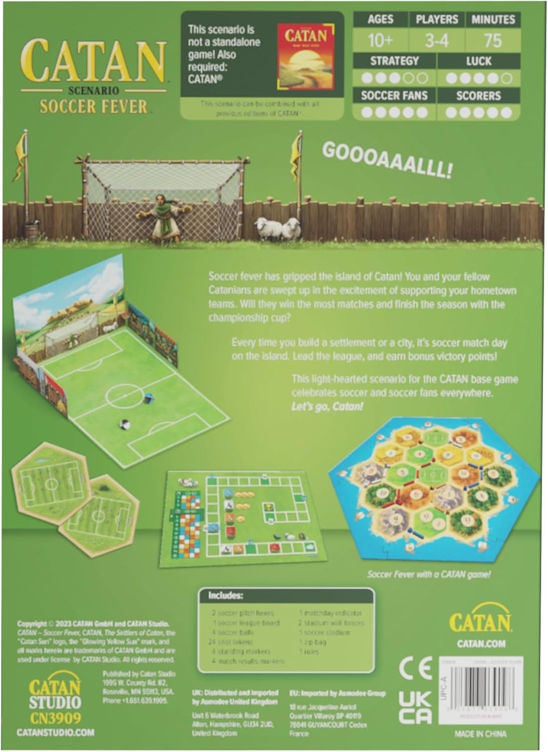 Catan Soccer Fever Scenario Expansion | Strategy Board Game | Adventure Game | Family Game for Adults and Kids | Ages 10+ | 3-4 Players | Average Playtime 75 Minutes | Made by CATAN Studio image number 6