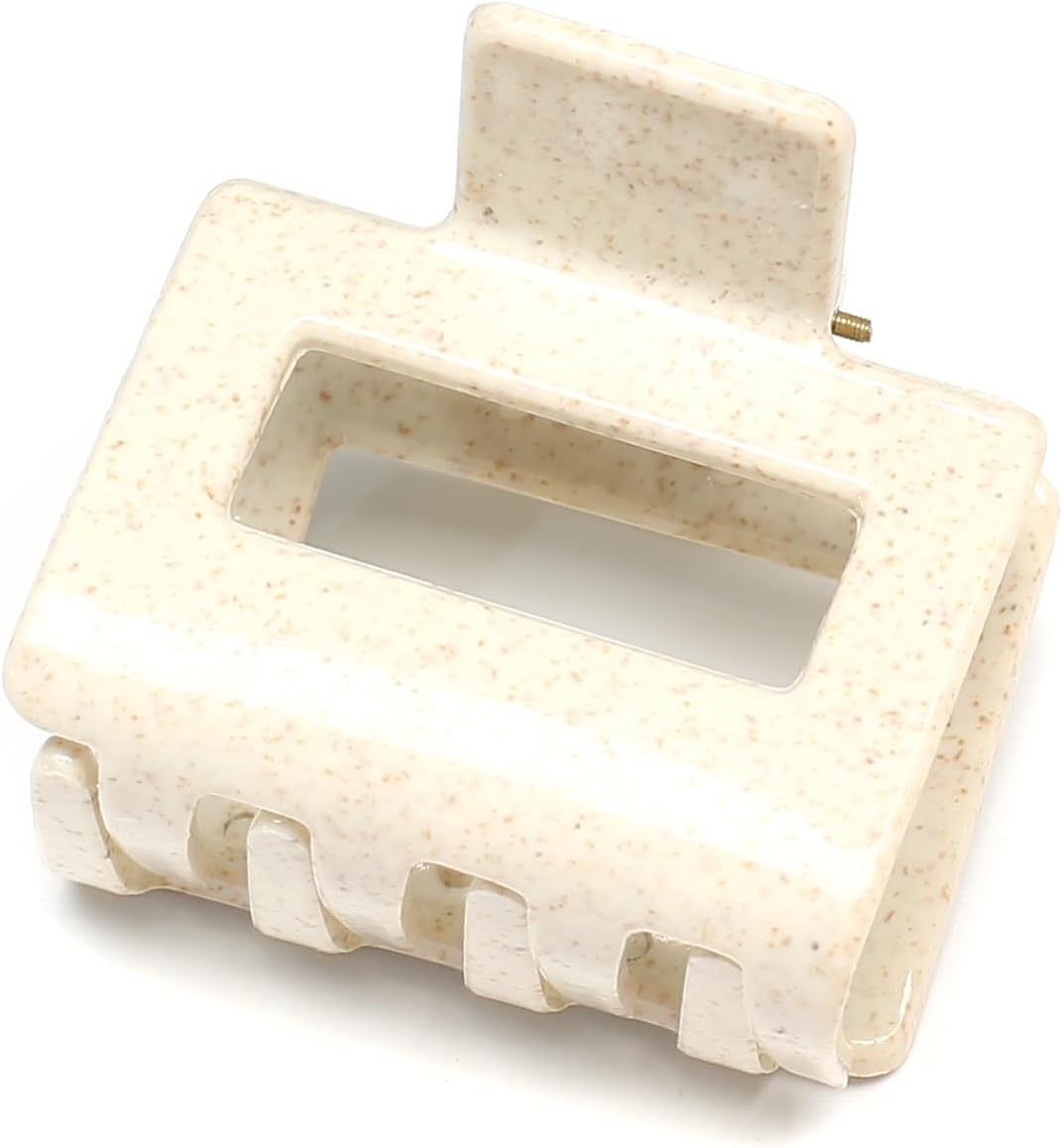 Qingoo White Small Square Hair Clip Beautiful Women'S Hair Clip Headdress Elegant Hair Accessory 1 Piece (5 Cm X 4.5 Cm, White)