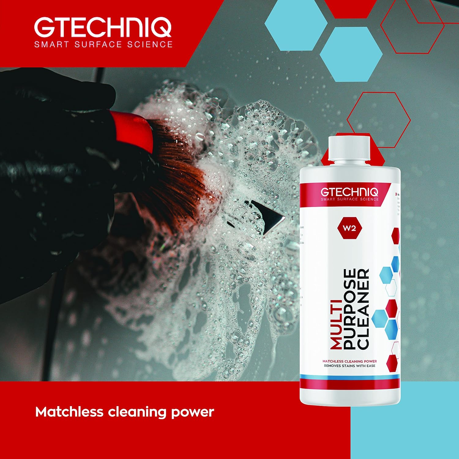 Gtechniq Universal Multi Purpose Cleaner Concentrate, 500 Ml. Fabric Stain Remover, Engine Bay Cleaner, Wheel Cleaner.