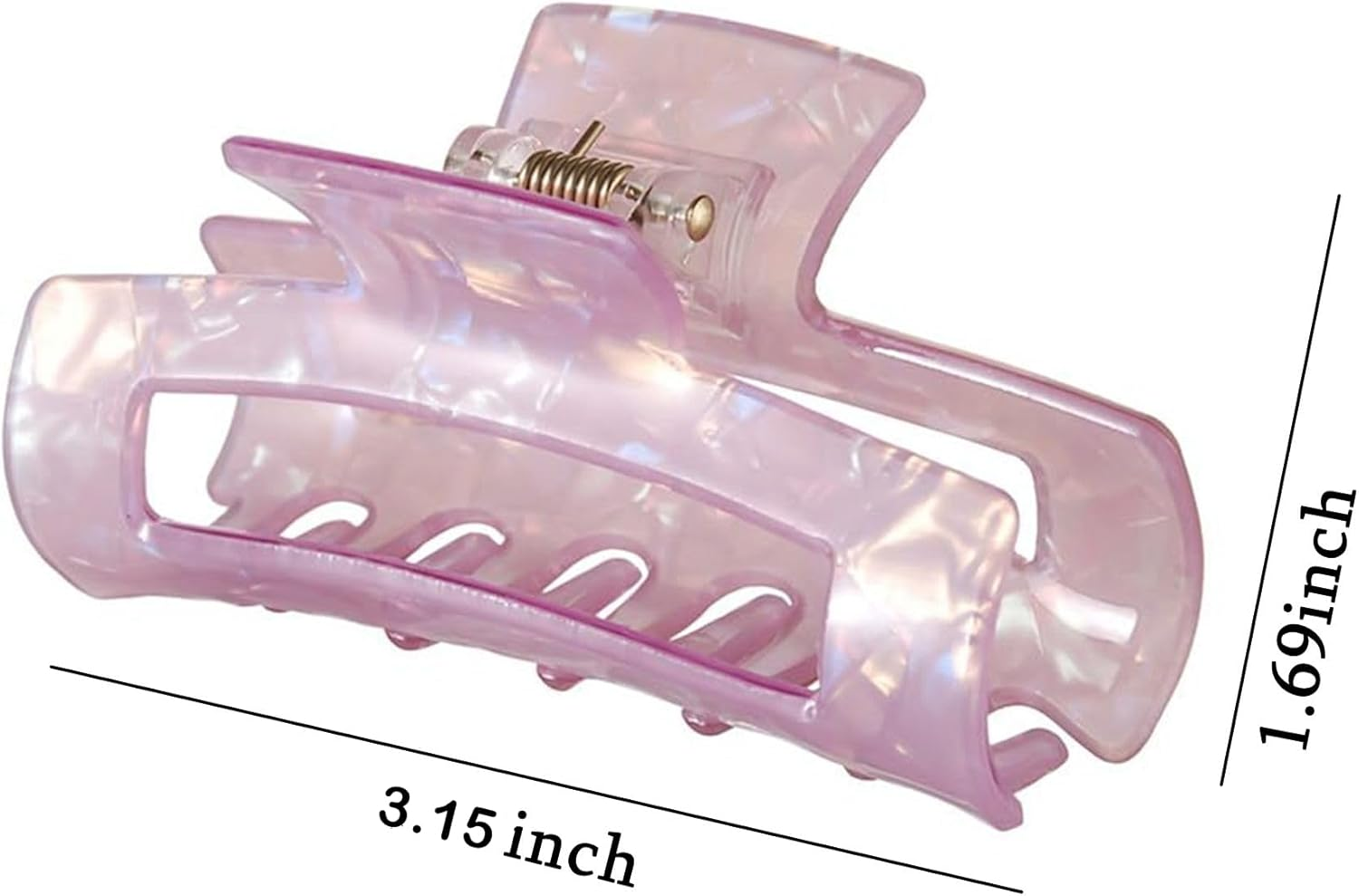 Multi -Colored Hair Claw Clips, Acetate Hair Banana Barrettes, French Butterfly Jaw Clipsprint Stylish Hair Accessories for Girls and Women - 6 Pcs image number 3