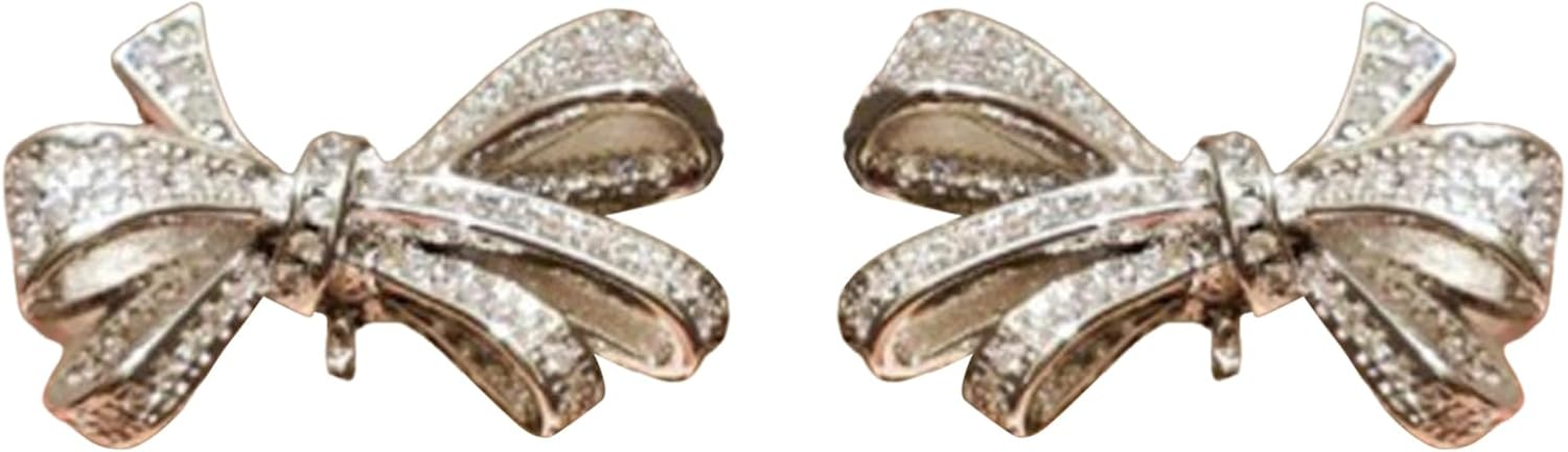 Erconsso Open Ear Buds Rhinestone - Clip on Headphone Decoration Rhinestone Bow-Shaped - Fashionable Open-Ear Headset Decoration Accessories for Daughter Girlfriend Wife Sister