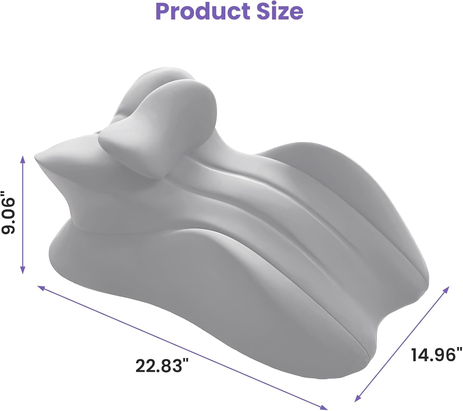 Uandhome Butt Cushion for Couples, Couples Butt Cushion for Pregnant Women,Sturdy Design, Intimacy Pillow, Wedge Pillow Memory Foam, Recovers after Impact, Provides Intimacy Support (Gray) image number 3