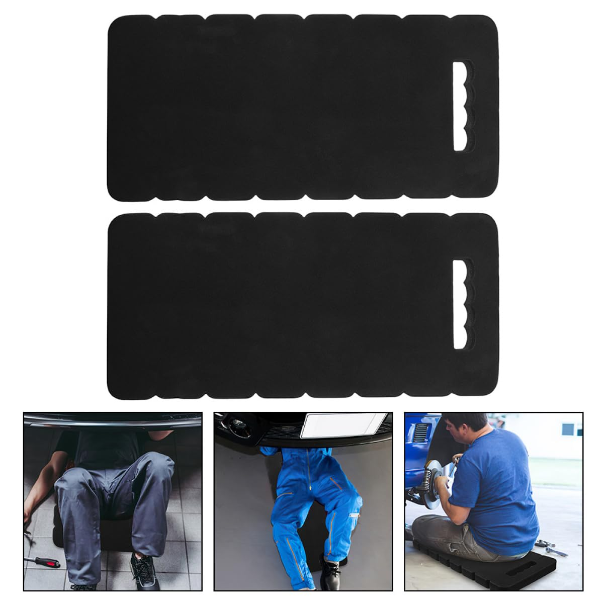 Yardenfun 2Pcs Eva Garden Kneeling Pads Thick Knee Cushions for Gardening and Outdoor Use 45X21X2.5Cm Black Lightweight Protective Mats image number 6