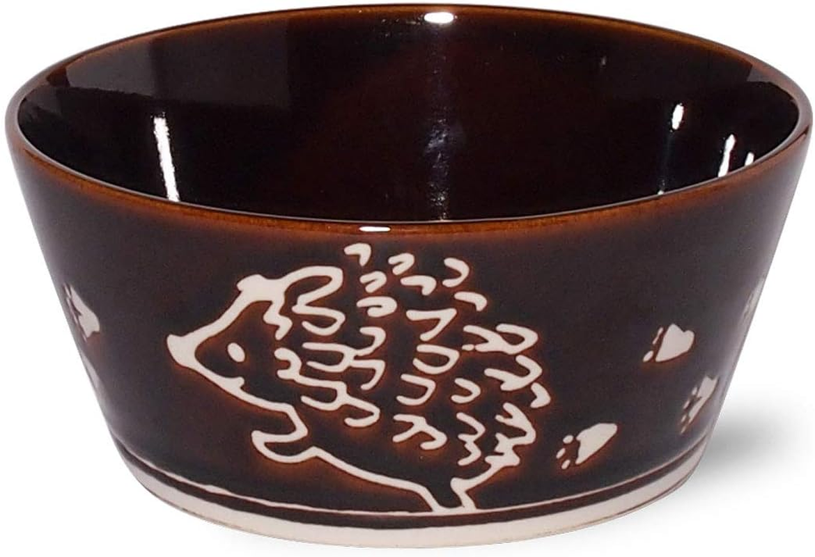 Miniru Pottery Small Bowl Hedgehog Ame Diameter 5.3 Inches (13.1 Cm) Lightweight Cutting Small Bowl &Phi;5.24&times;H2.36In